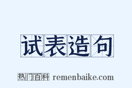 试表造句是什么意思的图片